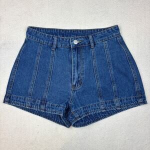 SHEIN EZwear High Waist Denim Jean Shorts Women's Size 28 Blue